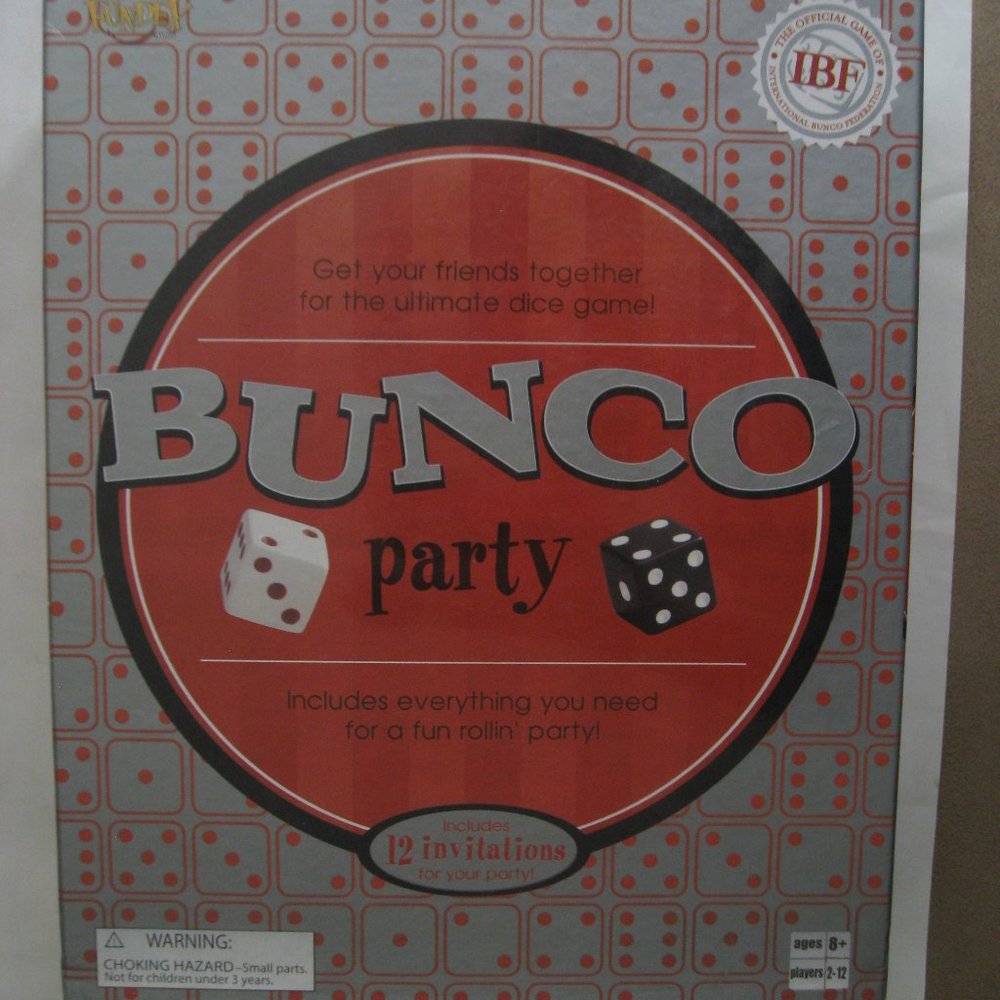 BUNCO PARTY Silver Box Edition ~ 2004 Fundex Games ~ NEW/SEALED ~ 2-12 Players
